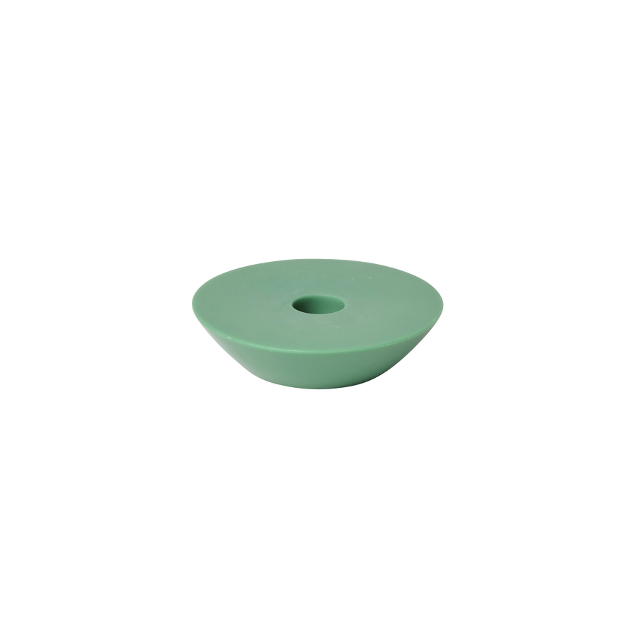 Sage Green and Pink Wax Taper Candle Holder