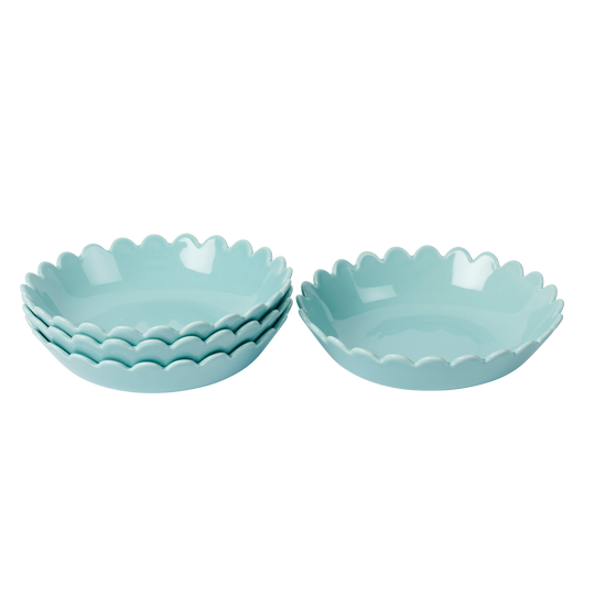 Blue Scallop Bowl Set