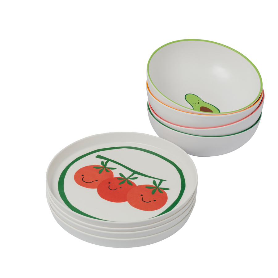 Bambini Kids Fruit Plate and Serving Bowl Set