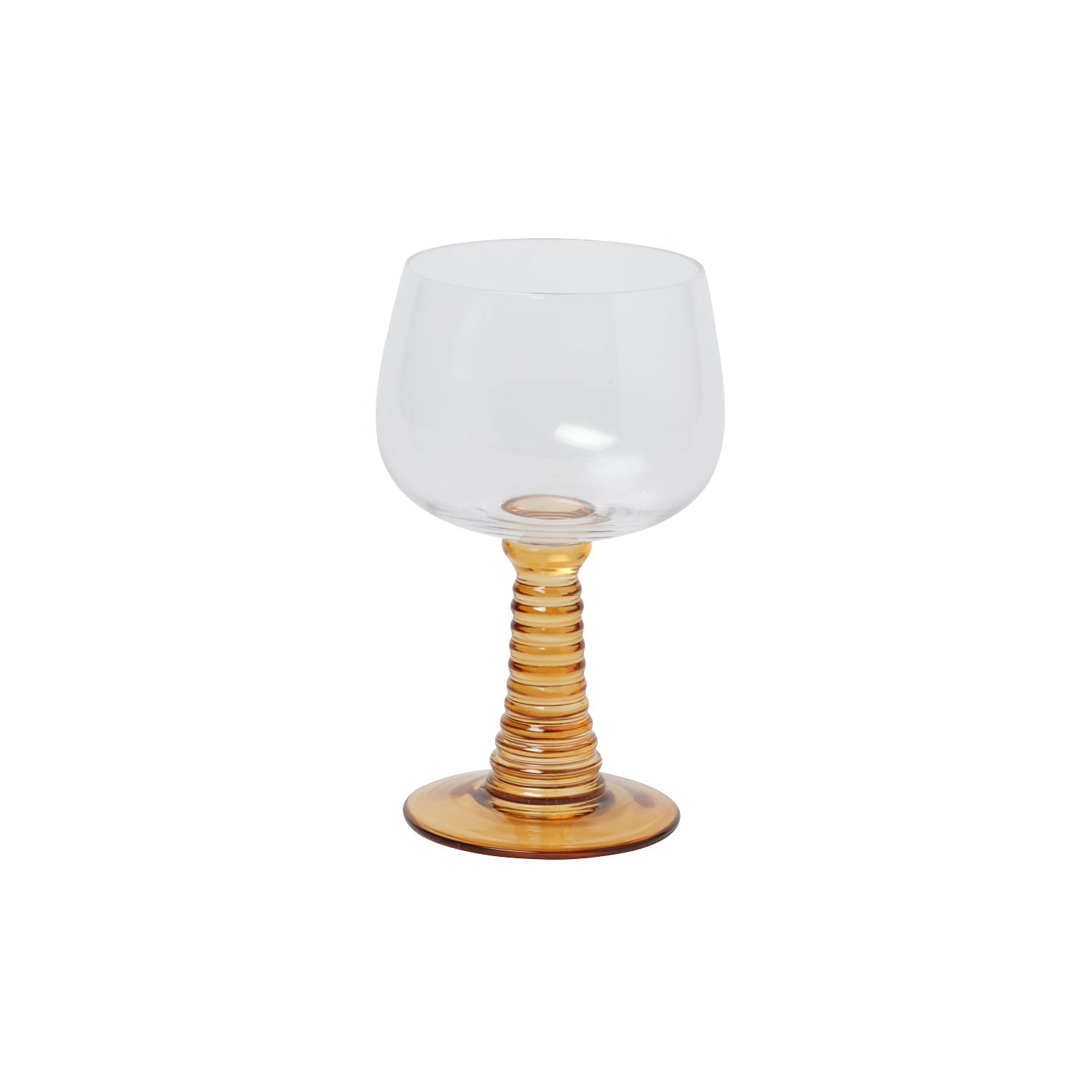 Amber Wine Goblet Set of 2 In The Roundhouse