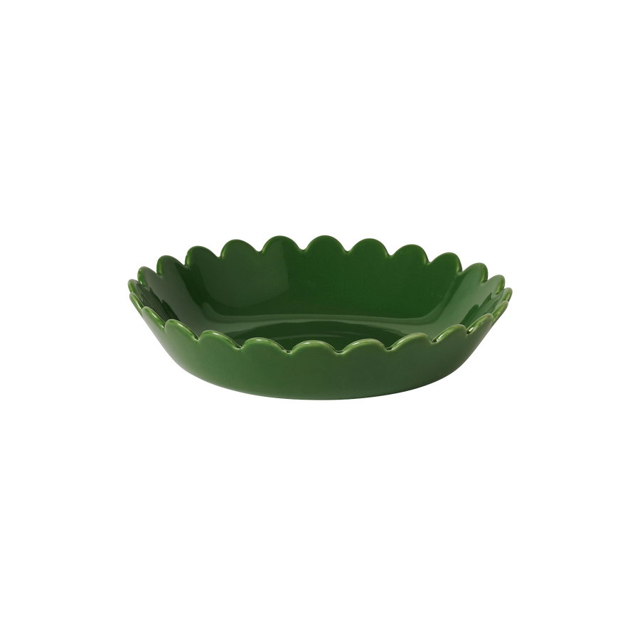 Green Scallop Bowls – Set of 4
