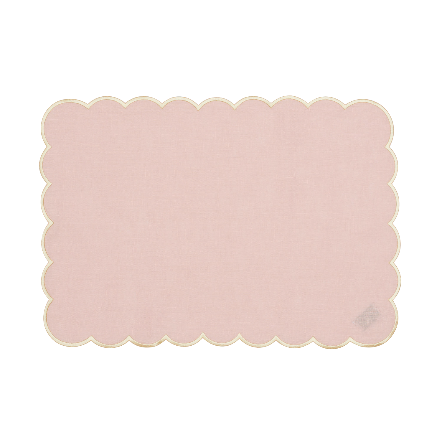 Pink and Beige Scalloped Placemat Set of 4 In The Roundhouse