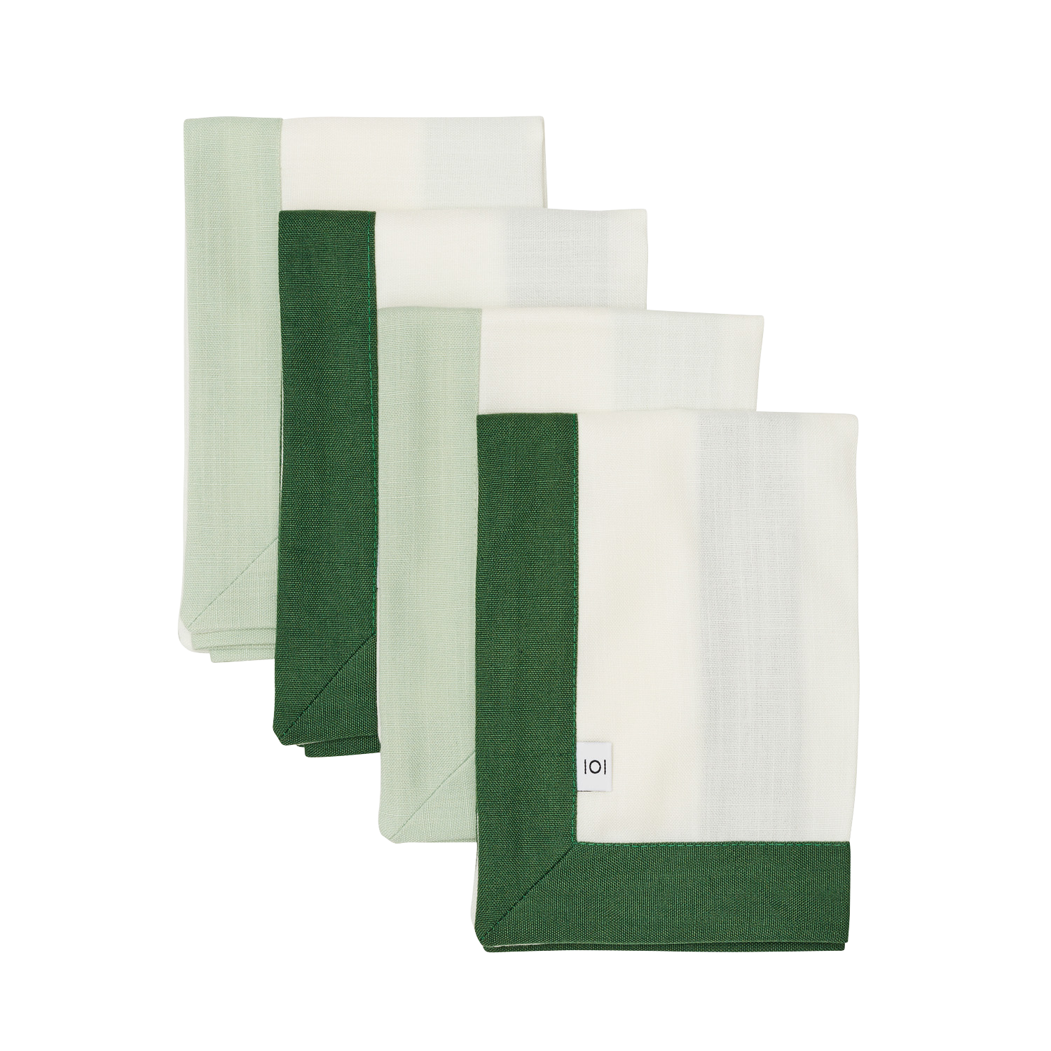 Mint and Forrest Green Napkin Set In The Roundhouse