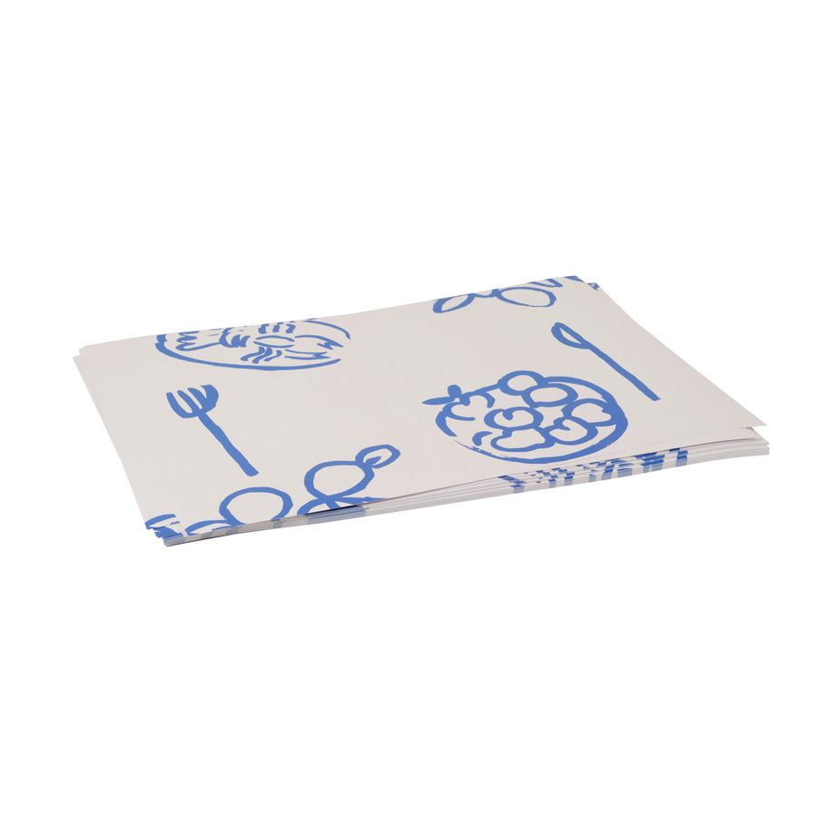 Seafood and Lemon Paper Placemat
