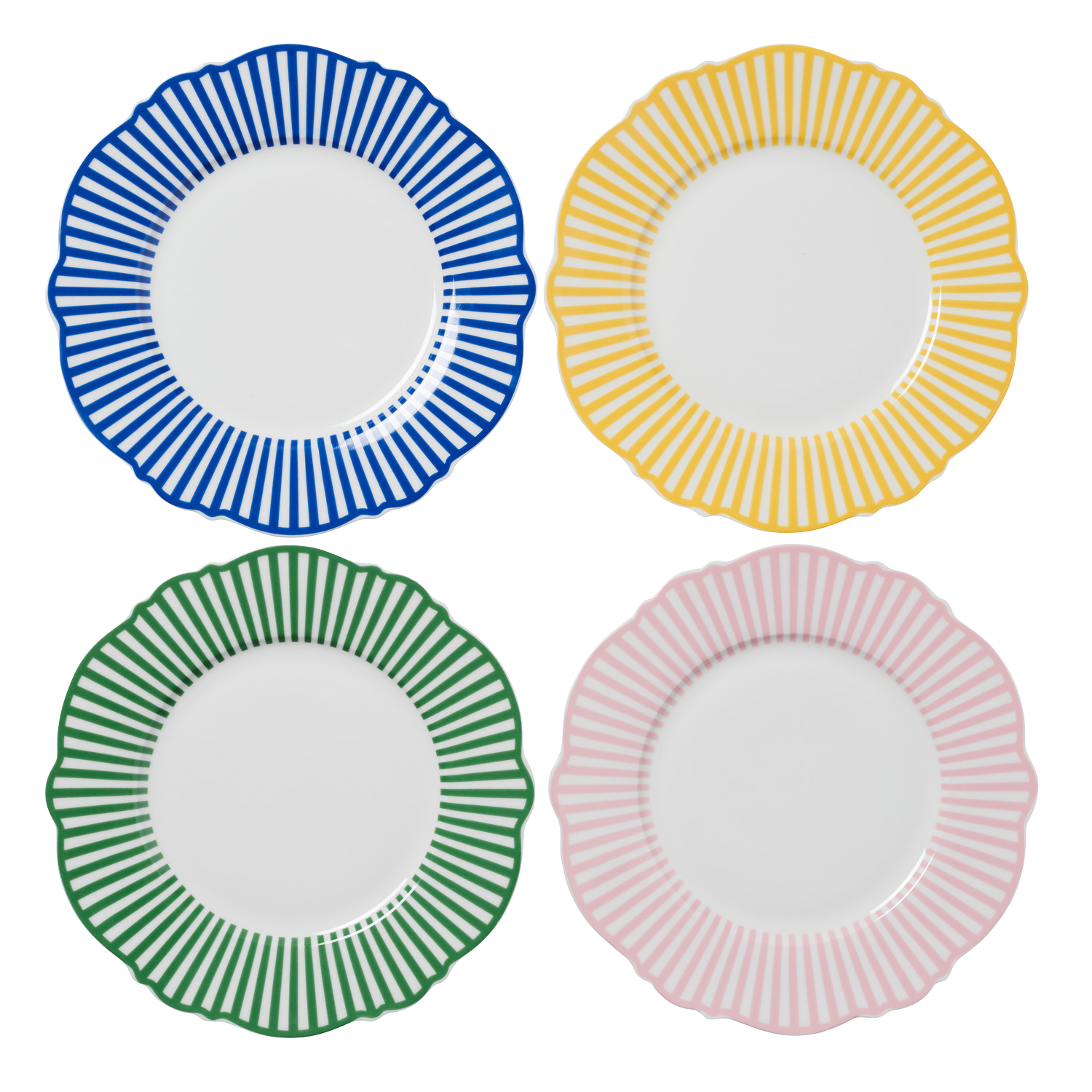 Multicolour Wave Side plate - Set of 4