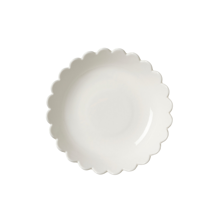 White Scallop Bowls – Set of 4