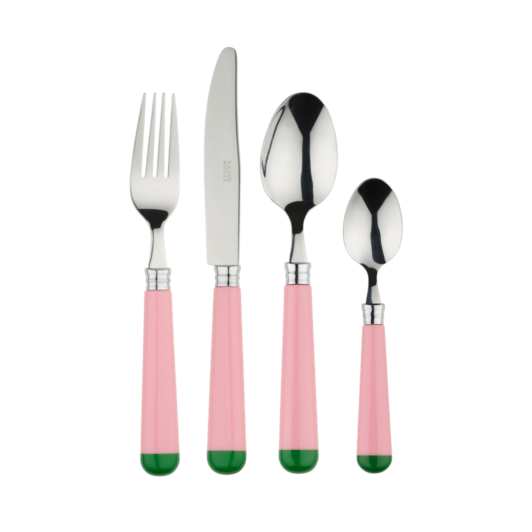 Hen & Rooster 7-Piece Pink Kitchen Cutlery Set