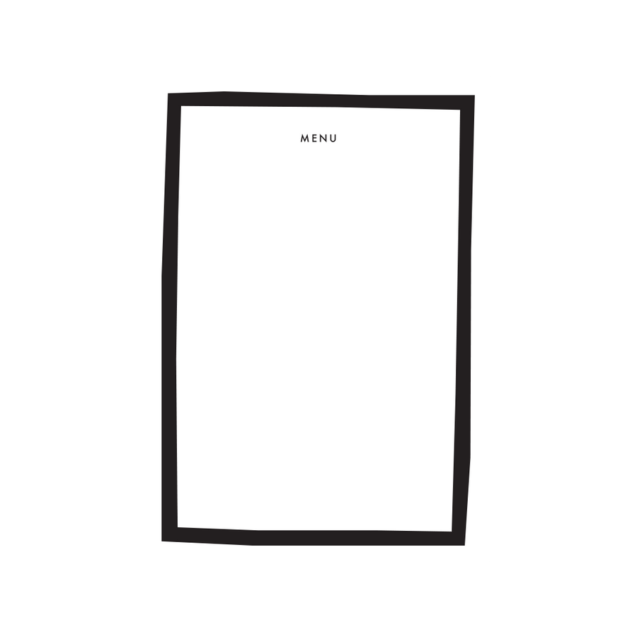 Downloadable Black & White Papercut Menu