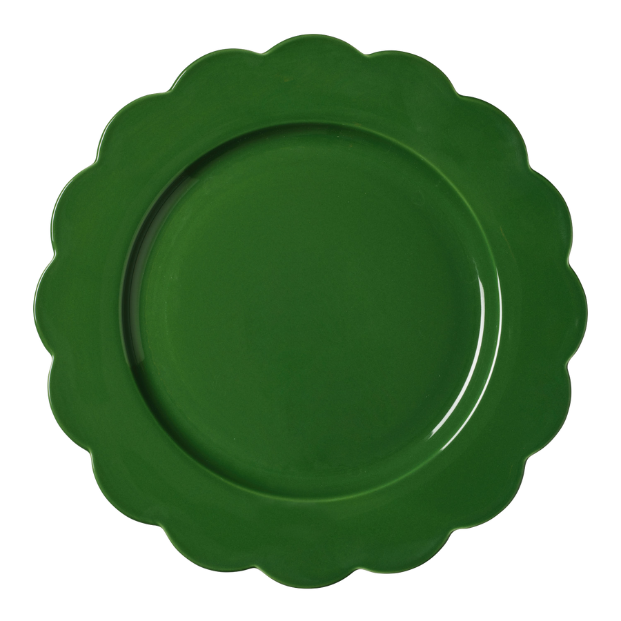 Green Scallop Dining Set - 17 pieces