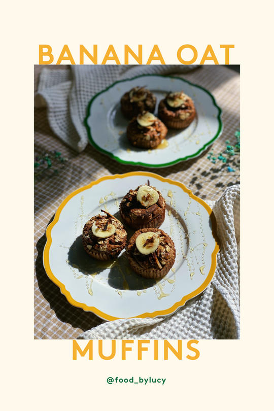 Banana Oat Muffins by Food By Lucy