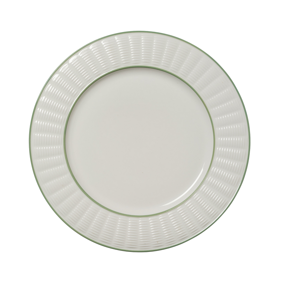 Sage and White Wicker Dining Set