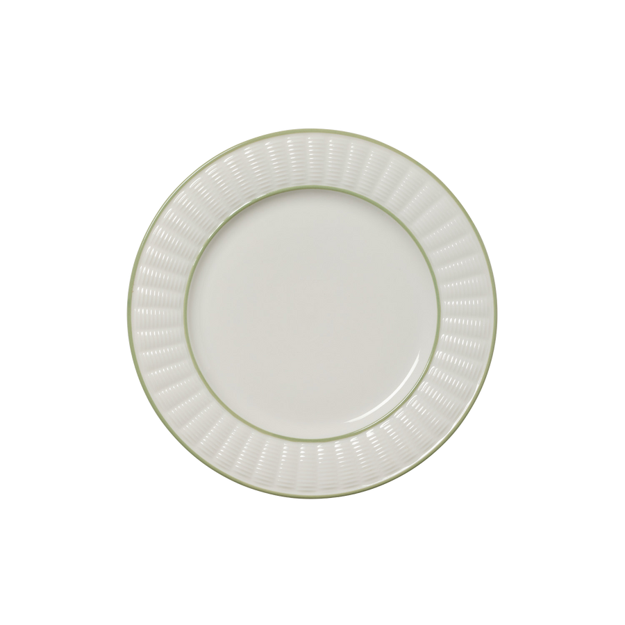 Sage and White Wicker Dining Set