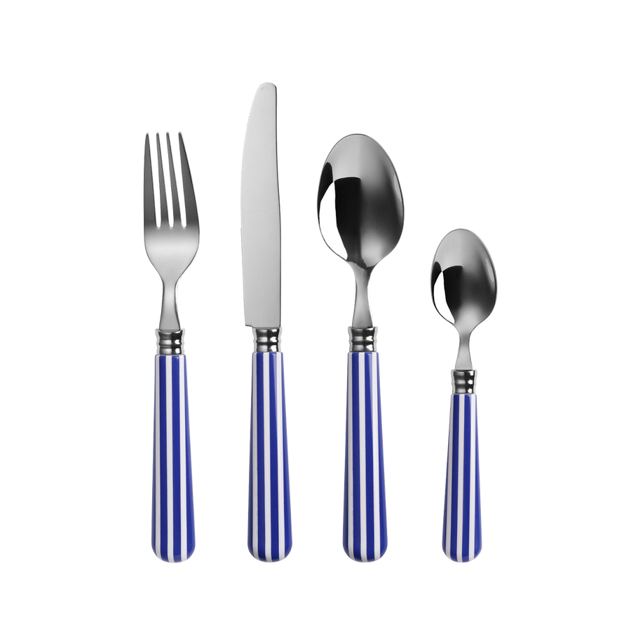Navy and White Stripe Cutlery
