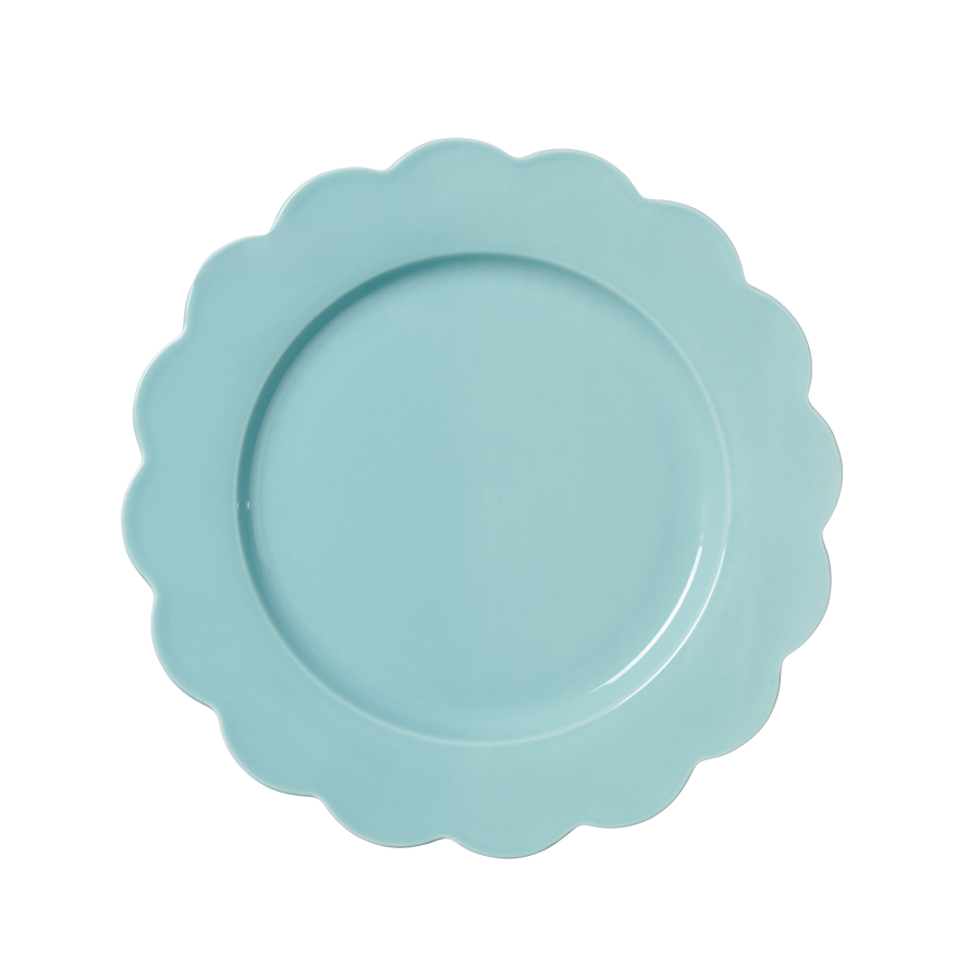 Duck Egg Blue Scallop Dining Set (17 Pieces)
