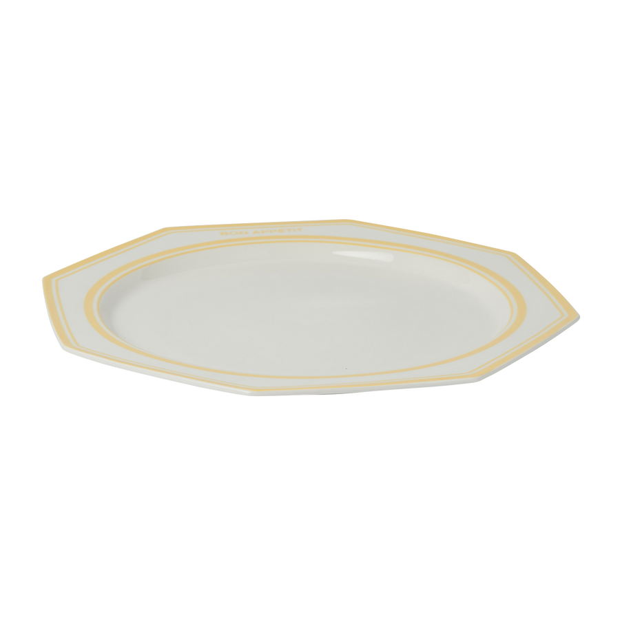 Yellow Bon Appétit Octagonal Plate Set
