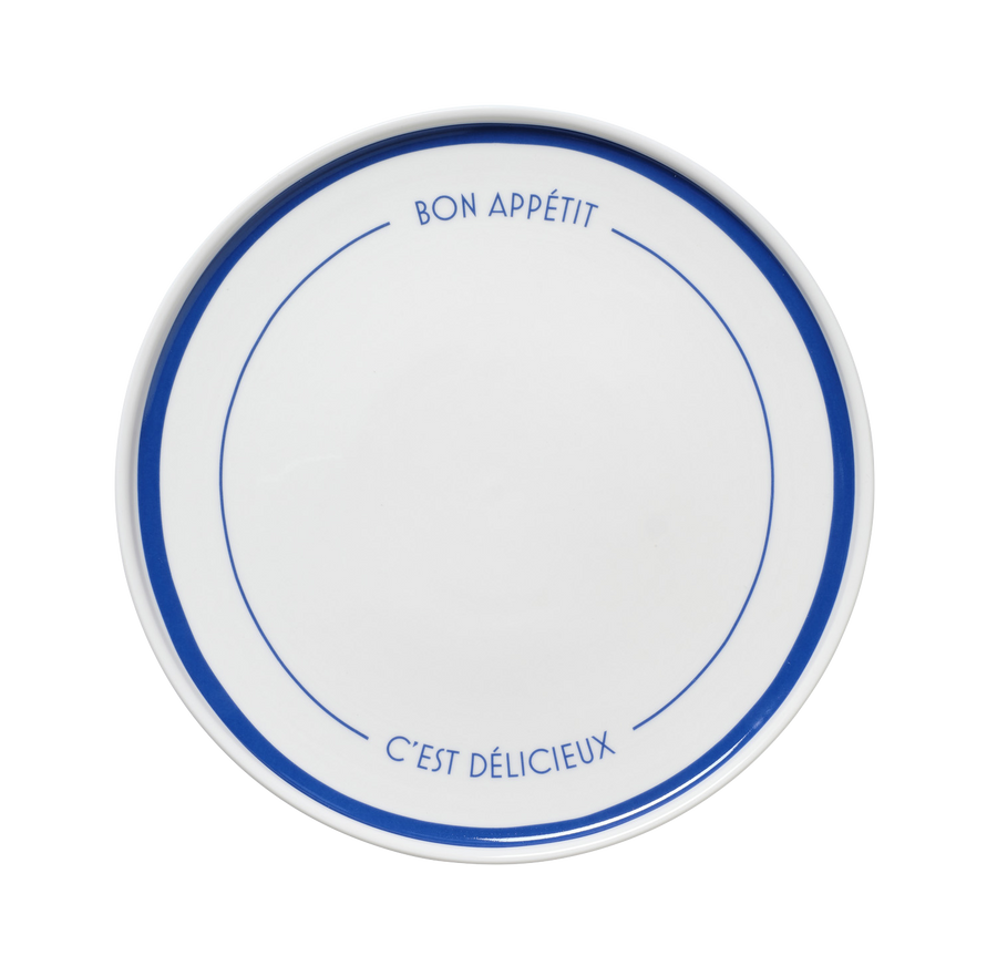 Navy Bon Appetit Plate