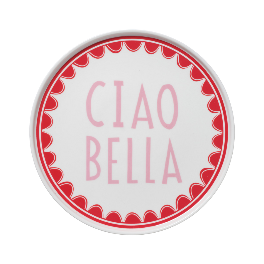 Pink and Red Ciao Bella Plate