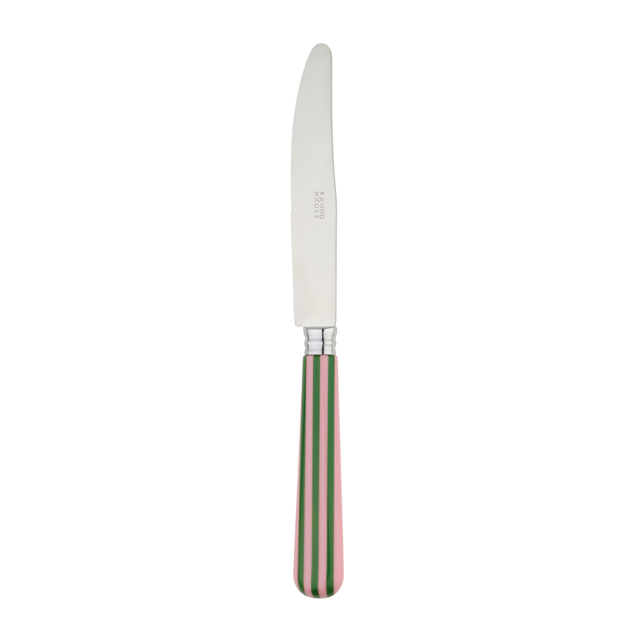 Pink & Green Stripe Cutlery Set