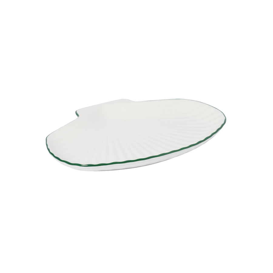 Shell Plate with Green Edge