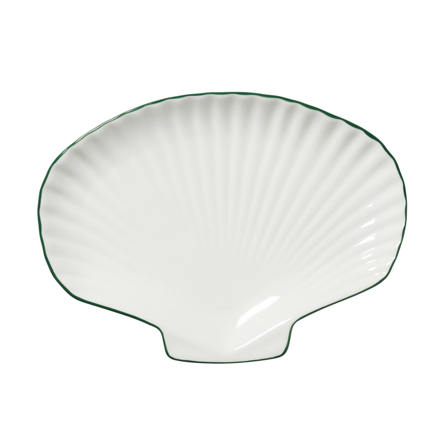 Shell Plate with Green Edge