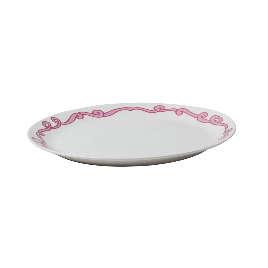 Swirl Border Bistro Dinner Plate Set