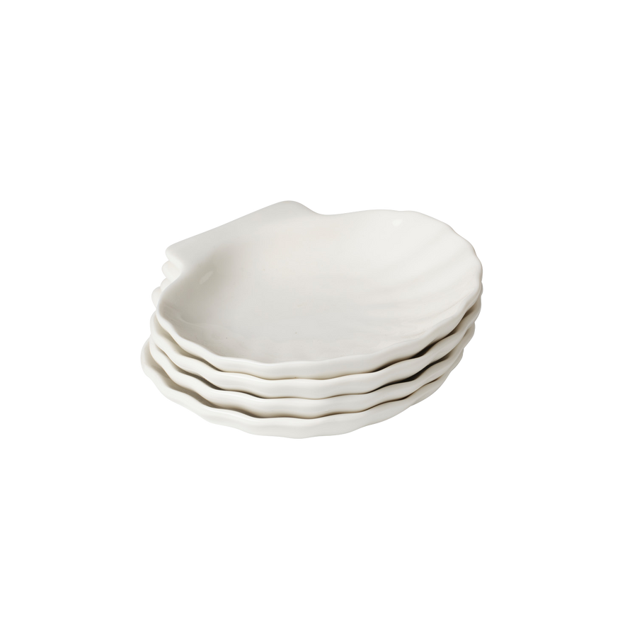 Small Shell Plate Set of 4