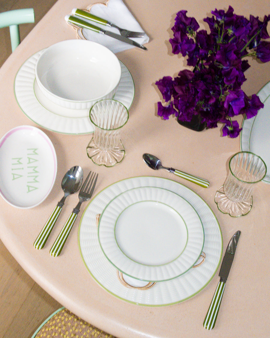 Green Wicker Set