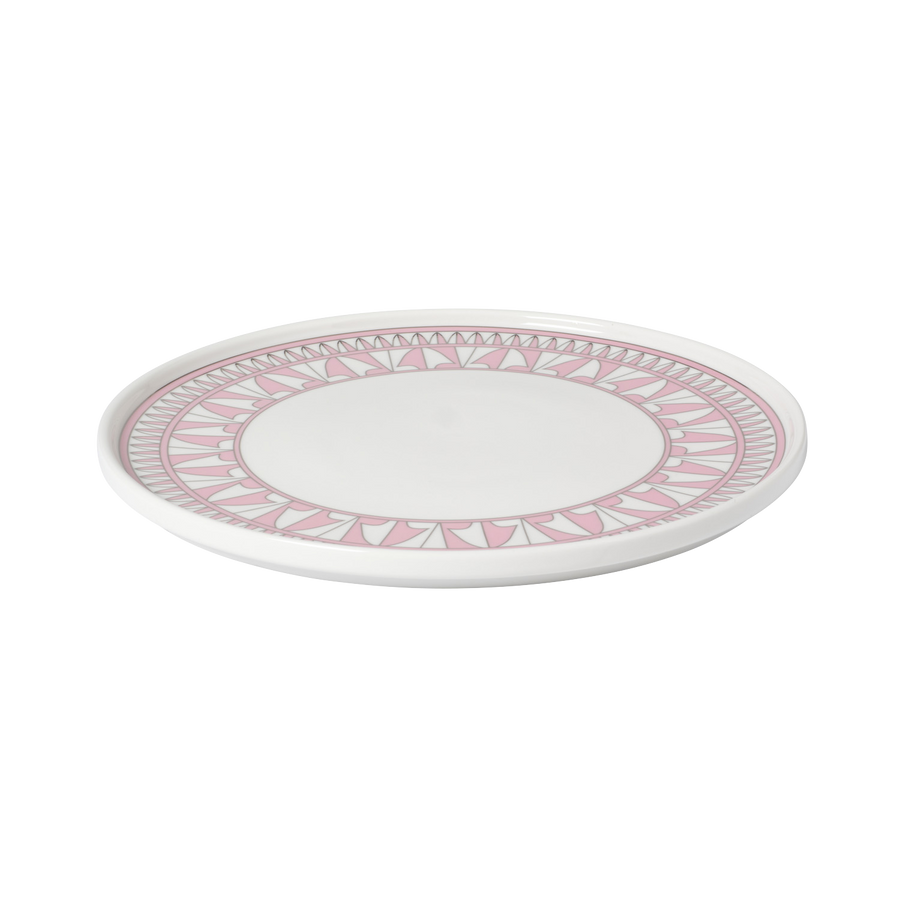 Pale Pink and Silver Geometric Plate 1