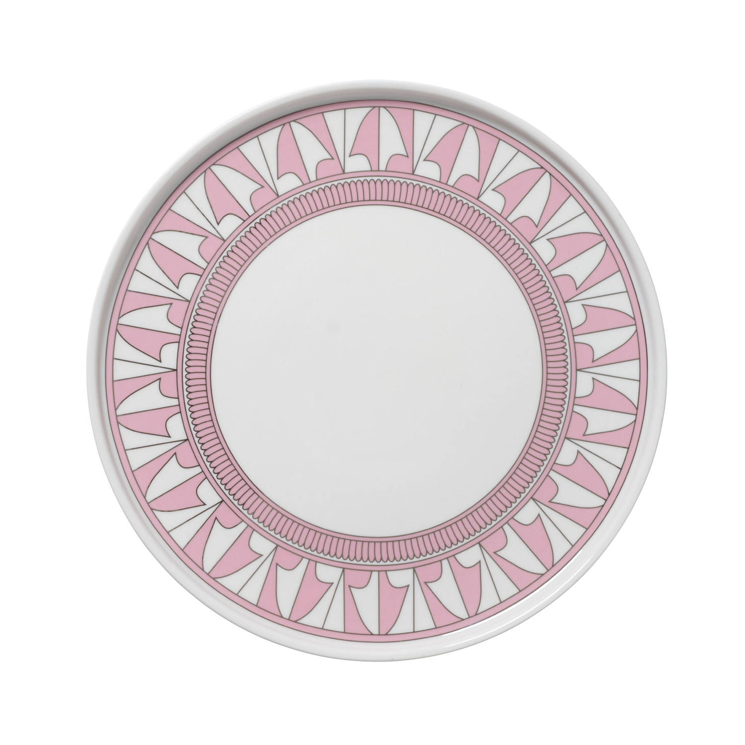 Pale Pink and Silver Geometric Plate 2 - Final Sale – In The Roundhouse