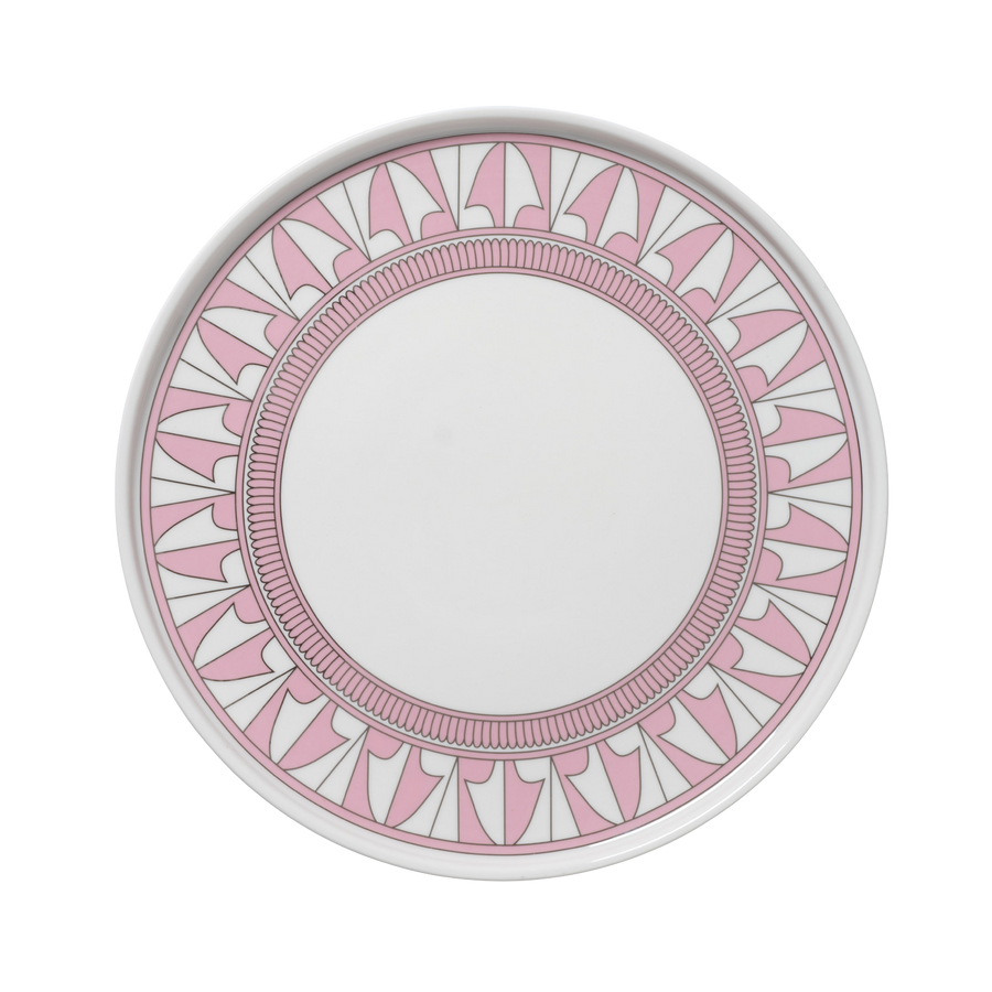Pale Pink and Silver Geometric Plate 2