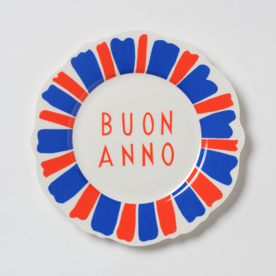 Multi Colour Festive Italian Wave Side Plate