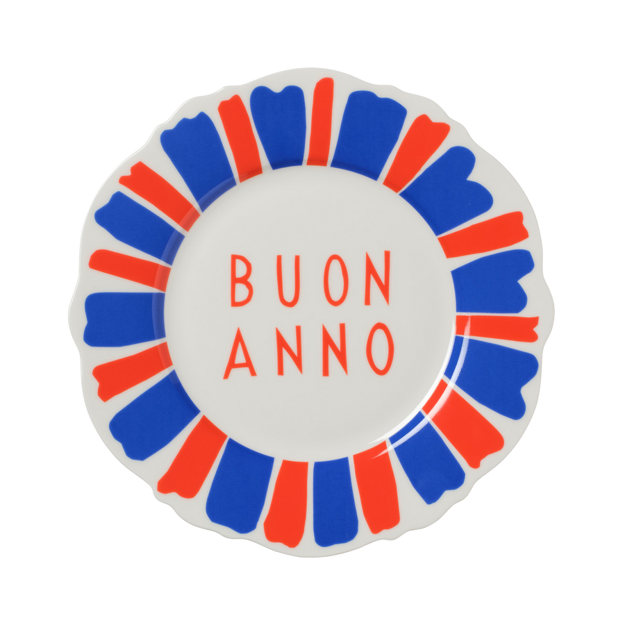Multi Colour Festive Italian Wave Side Plates