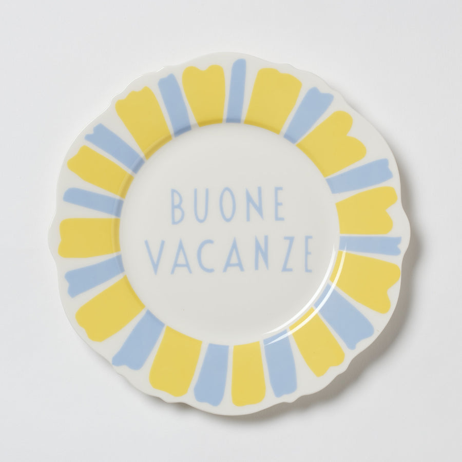 Multi Colour Festive Italian Wave Side Plate