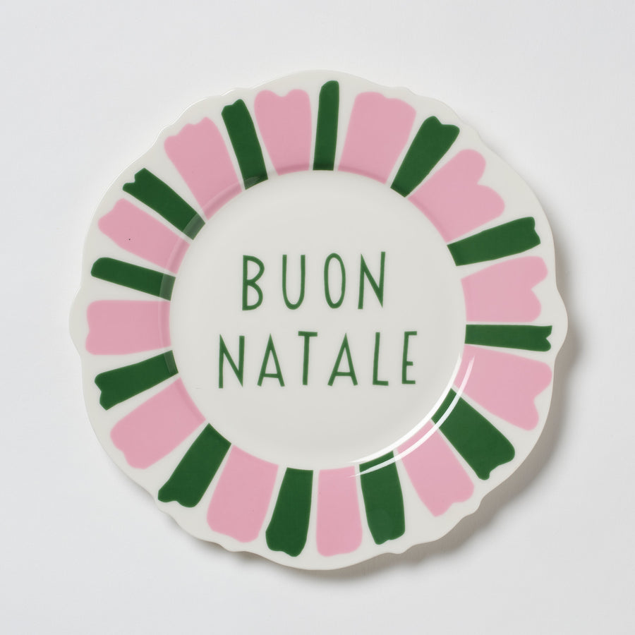 Multi Colour Festive Italian Wave Side Plate