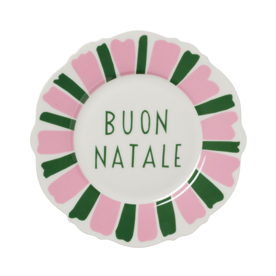 Multi Colour Festive Italian Wave Side Plates
