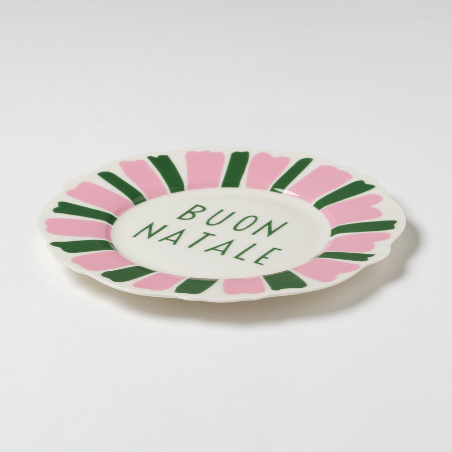 Multi Colour Festive Italian Wave Side Plate