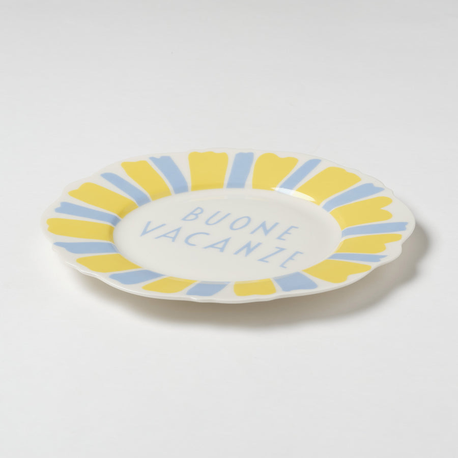 Multi Colour Festive Italian Wave Side Plate