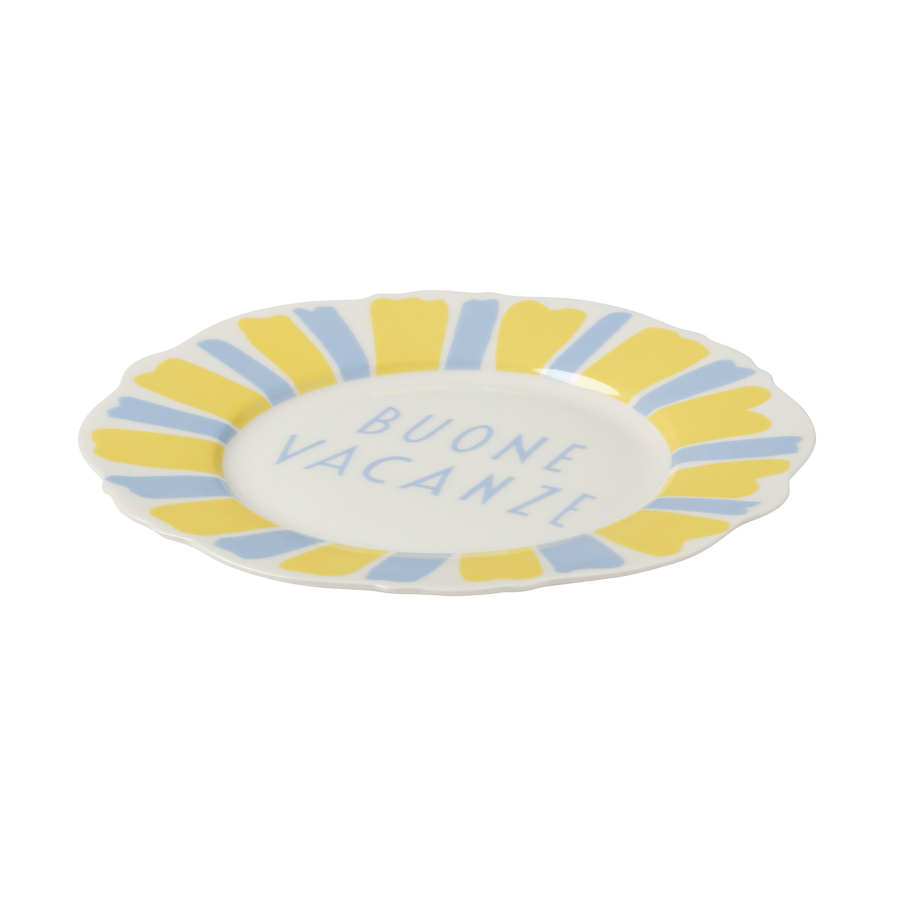 Multi Colour Festive Italian Wave Side Plates