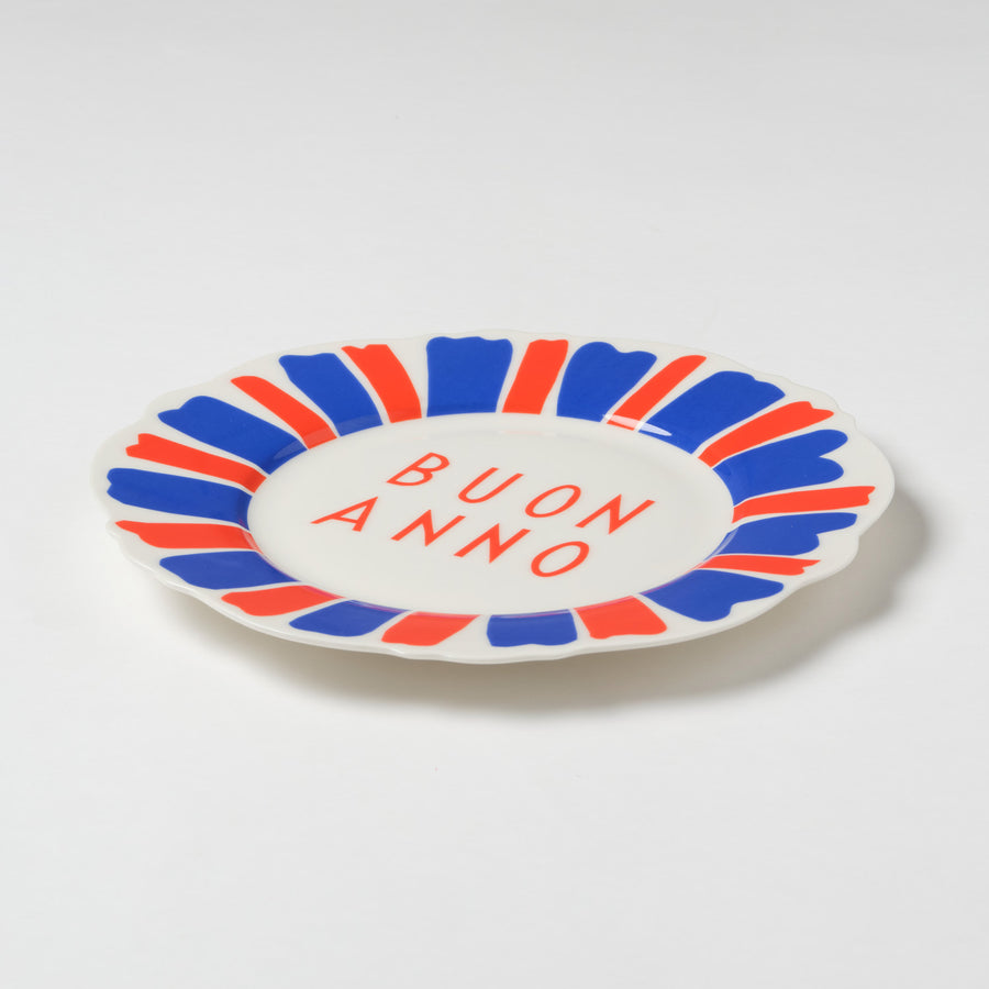 Multi Colour Festive Italian Wave Side Plate