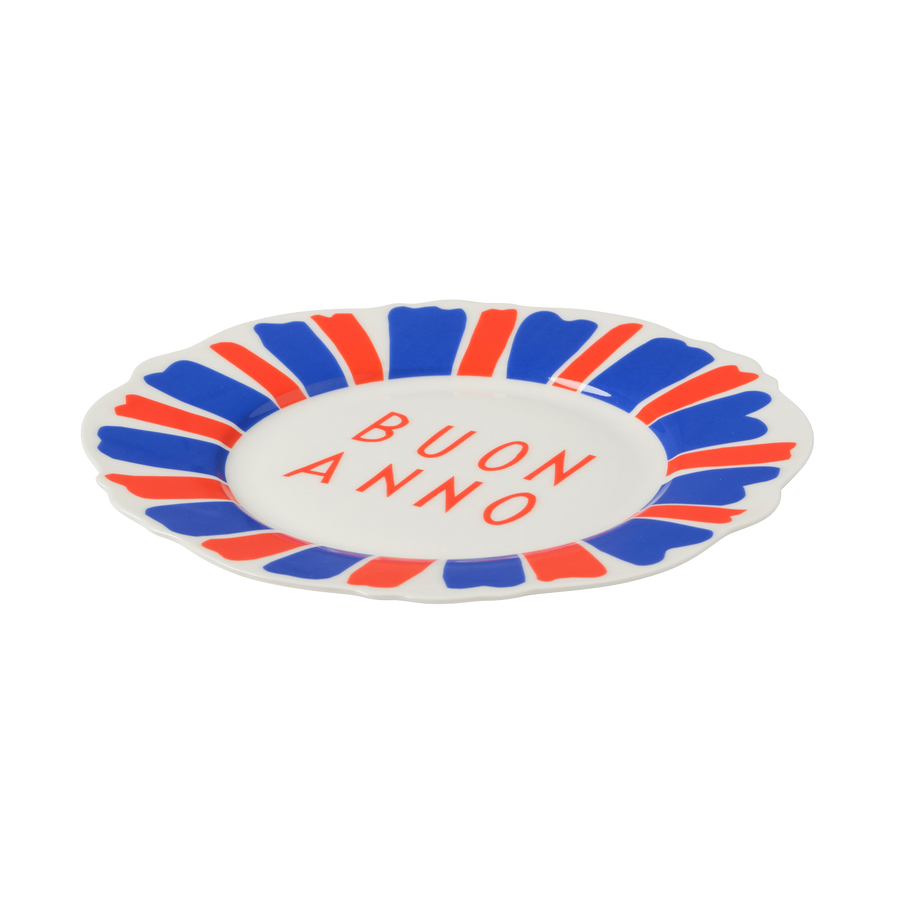 Multi Colour Festive Italian Wave Side Plates