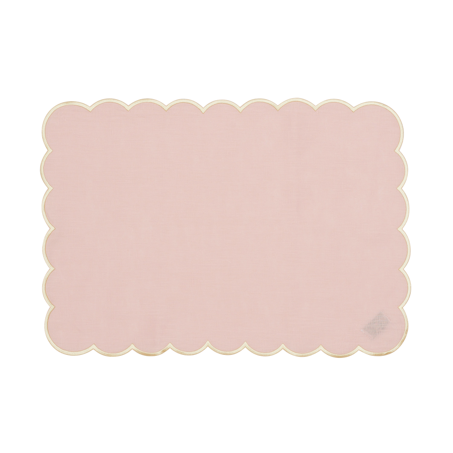 Pink And Beige Scalloped Placemat Set Of 4 In The Roundhouse pink-and-beige-scalloped-placemat-set-of-4-in-the-roundhouse