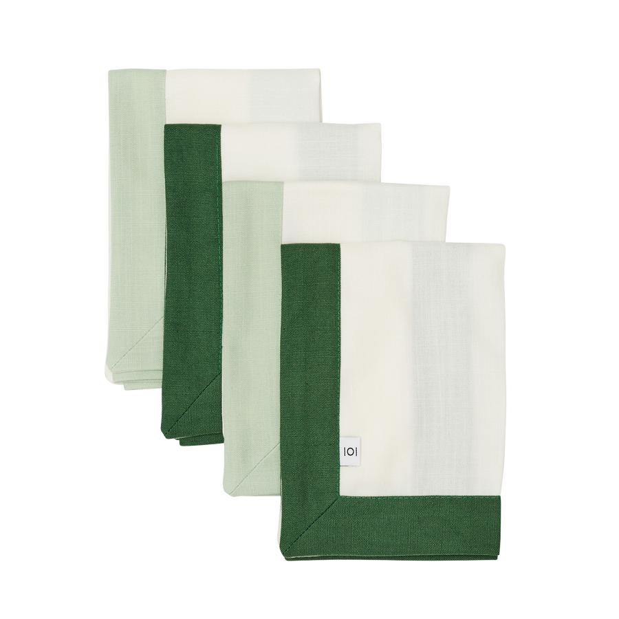 Mint and Forrest Green Napkin Set