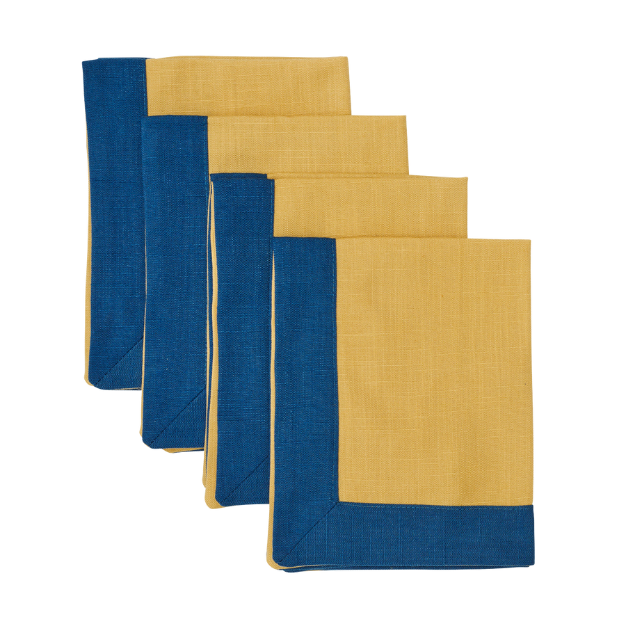Navy and Yellow Placemat Set