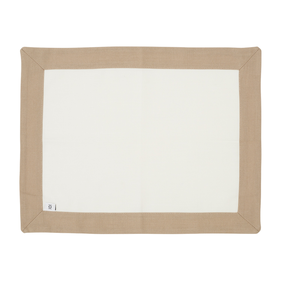 Beige and White Placemat Set