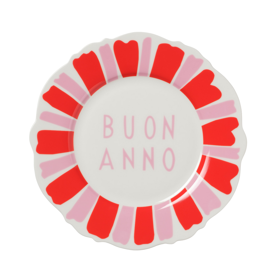 Red and Pink Italian Festive Side Plates