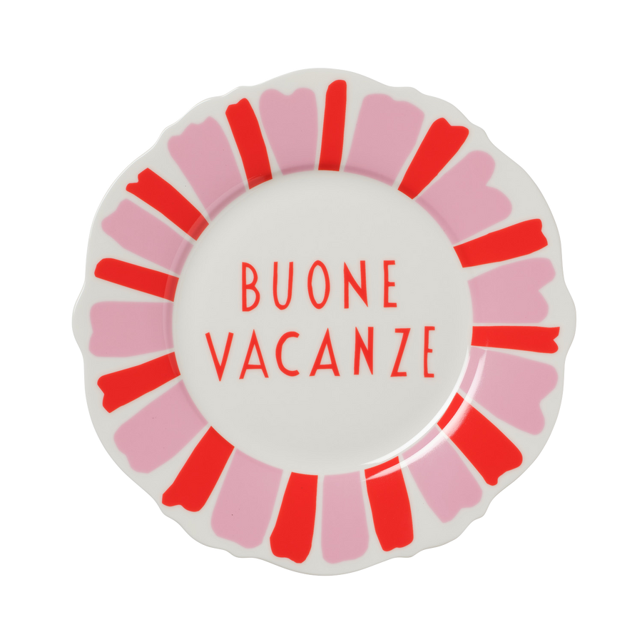 Red and Pink Italian Festive Side Plates