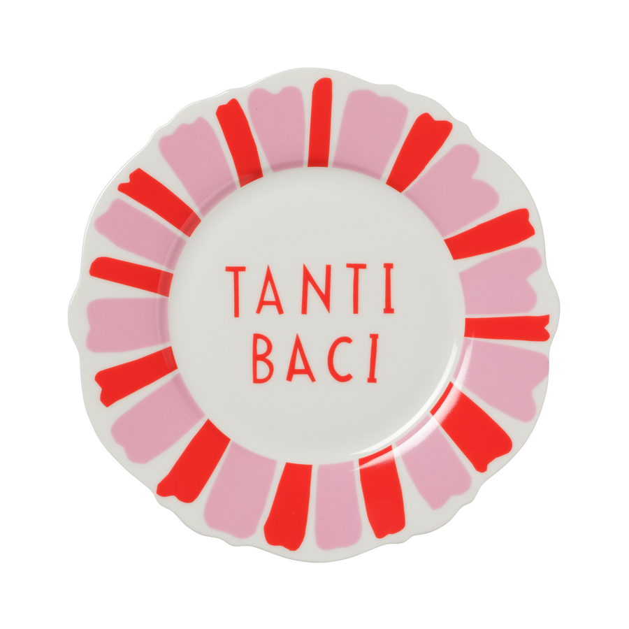 Red and Pink Italian Festive Side Plates