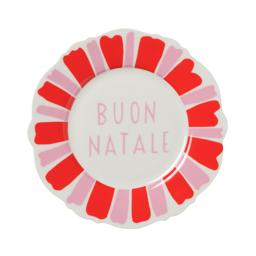 Red and Pink Italian Festive Side Plates