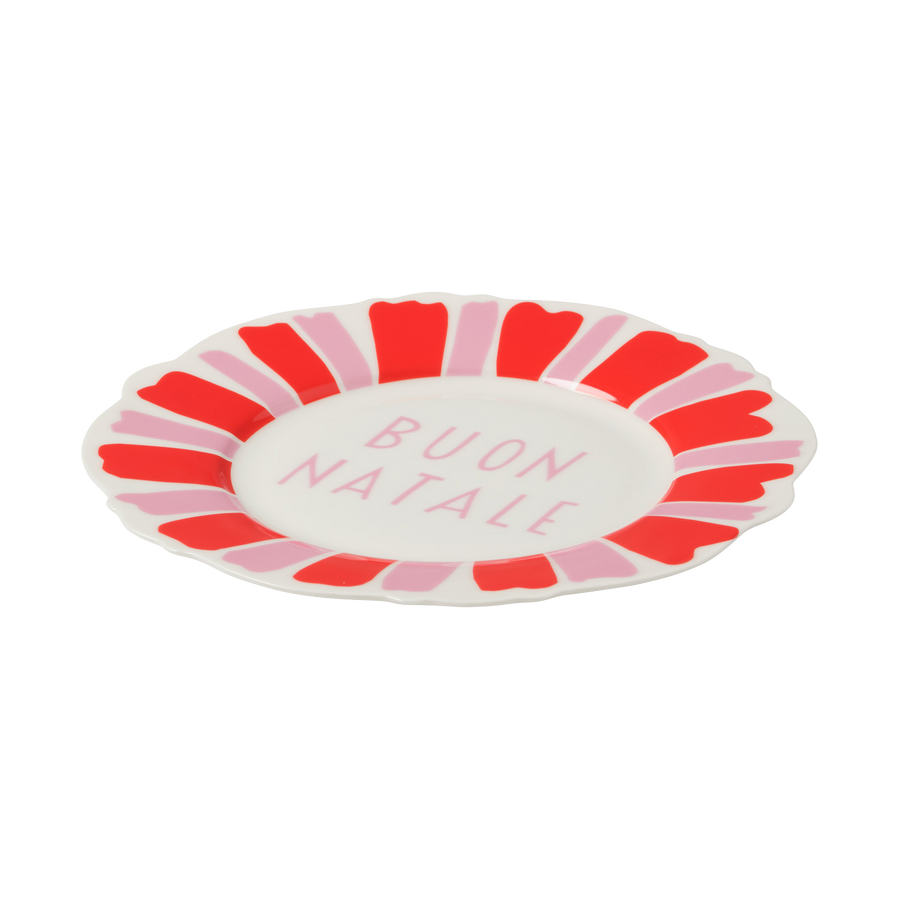 Red and Pink Italian Festive Side Plates