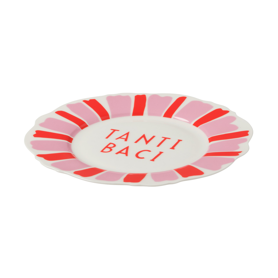 Red and Pink Italian Festive Side Plates